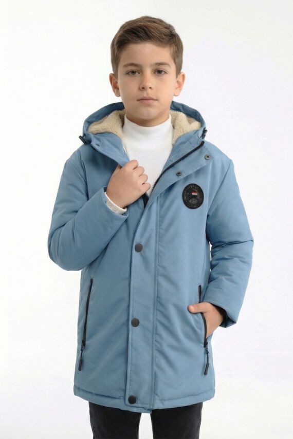 D1fference İçi Kürklü Cepli Kapüşonlu Jel Elyaflı Su ve Rügar Geçirmez Erkek Çocuk Kışlık Mont - 32