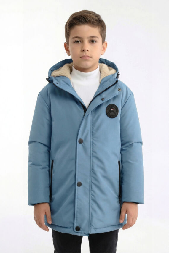 D1fference İçi Kürklü Cepli Kapüşonlu Jel Elyaflı Su ve Rügar Geçirmez Erkek Çocuk Kışlık Mont - 33