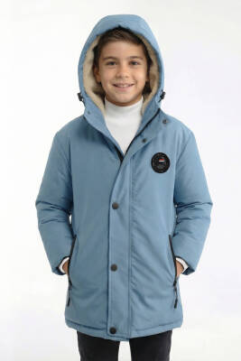 D1fference İçi Kürklü Cepli Kapüşonlu Jel Elyaflı Su ve Rügar Geçirmez Erkek Çocuk Kışlık Mont - 34