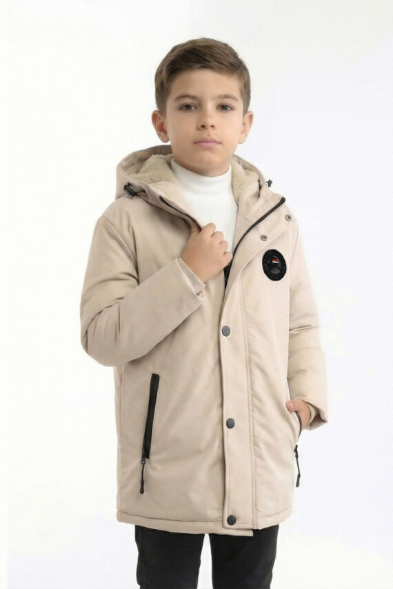 D1fference İçi Kürklü Cepli Kapüşonlu Jel Elyaflı Su ve Rügar Geçirmez Erkek Çocuk Kışlık Mont - 38