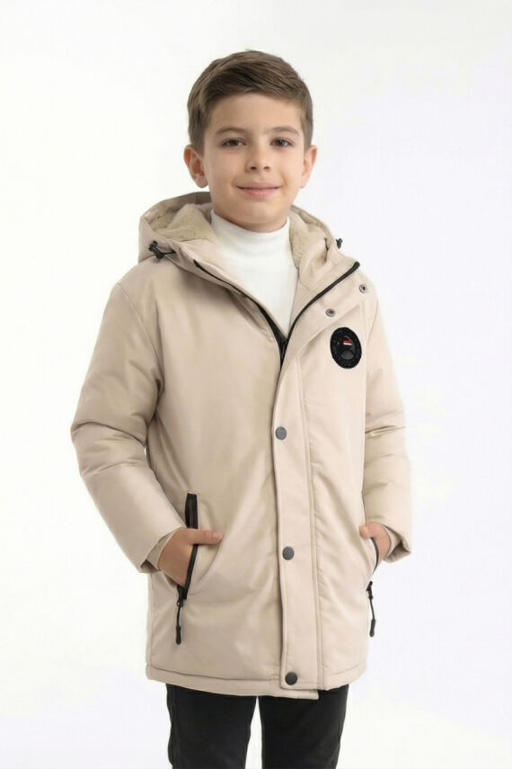 D1fference İçi Kürklü Cepli Kapüşonlu Jel Elyaflı Su ve Rügar Geçirmez Erkek Çocuk Kışlık Mont - 39