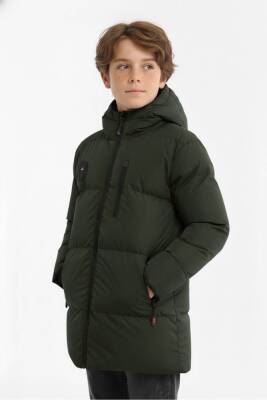 D1fference İçi Kürklü Cepli Kapüşonlu Jel Elyaflı Su ve Rügar Geçirmez Erkek Çocuk Kışlık Mont - 2