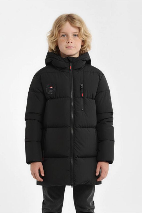 D1fference İçi Kürklü Cepli Kapüşonlu Jel Elyaflı Su ve Rügar Geçirmez Erkek Çocuk Kışlık Mont - 7