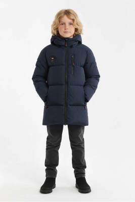 D1fference İçi Kürklü Cepli Kapüşonlu Jel Elyaflı Su ve Rügar Geçirmez Erkek Çocuk Kışlık Mont - 13