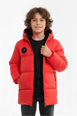 D1fference İçi Kürklü Cepli Kapüşonlu Jel Elyaflı Su ve Rügar Geçirmez Erkek Çocuk Kışlık Mont - 18