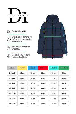 D1fference İçi Kürklü Cepli Kapüşonlu Jel Elyaflı Su ve Rügar Geçirmez Erkek Çocuk Kışlık Mont - 23