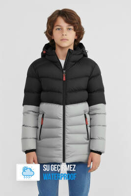 İçi Kürklü Su ve Rüzgar Geçirmez Erkek Çocuk Mont - 9