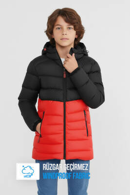 İçi Kürklü Su ve Rüzgar Geçirmez Erkek Çocuk Mont - 24