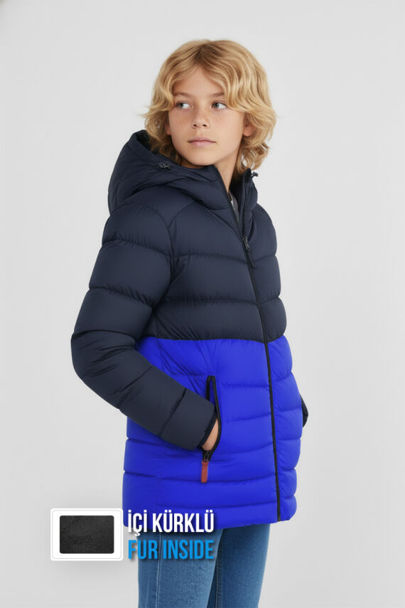 İçi Kürklü Su ve Rüzgar Geçirmez Erkek Çocuk Mont - 30