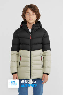 İçi Kürklü Su ve Rüzgar Geçirmez Erkek Çocuk Mont - 36