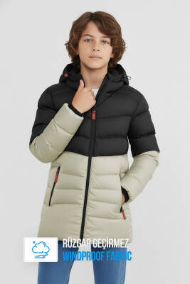 İçi Kürklü Su ve Rüzgar Geçirmez Erkek Çocuk Mont - 38