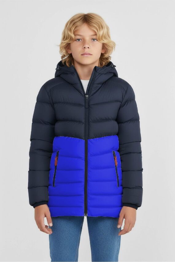 D1fference İçi Kürklü Cepli Kapüşonlu Jel Elyaflı Su ve Rügar Geçirmez Erkek Çocuk Kışlık Mont - 2