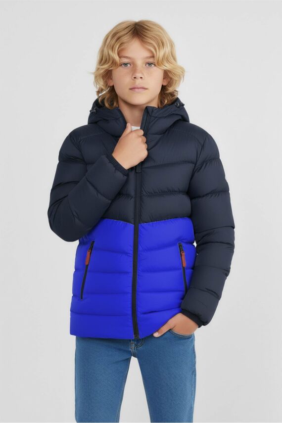 D1fference İçi Kürklü Cepli Kapüşonlu Jel Elyaflı Su ve Rügar Geçirmez Erkek Çocuk Kışlık Mont - 3