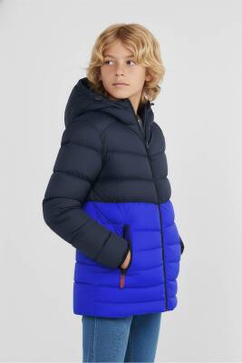 D1fference İçi Kürklü Cepli Kapüşonlu Jel Elyaflı Su ve Rügar Geçirmez Erkek Çocuk Kışlık Mont - 4