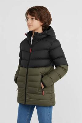 D1fference İçi Kürklü Cepli Kapüşonlu Jel Elyaflı Su ve Rügar Geçirmez Erkek Çocuk Kışlık Mont - 16