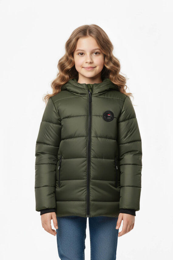 İçi Kürklü Su ve Rüzgar Geçirmez Kapüşonlu Kız Çocuk Mont - 11