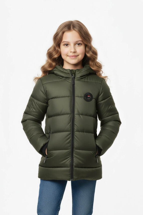 İçi Kürklü Su ve Rüzgar Geçirmez Kapüşonlu Kız Çocuk Mont - 12