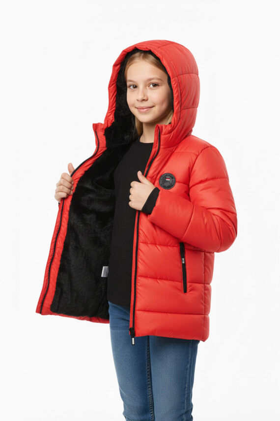 İçi Kürklü Su ve Rüzgar Geçirmez Kapüşonlu Kız Çocuk Mont - 19