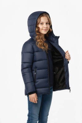 İçi Kürklü Su ve Rüzgar Geçirmez Kapüşonlu Kız Çocuk Mont - 23
