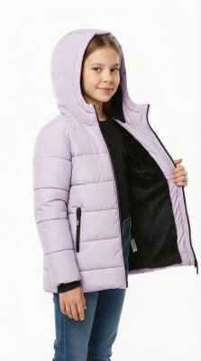 İçi Kürklü Su ve Rüzgar Geçirmez Kapüşonlu Kız Çocuk Mont - 27
