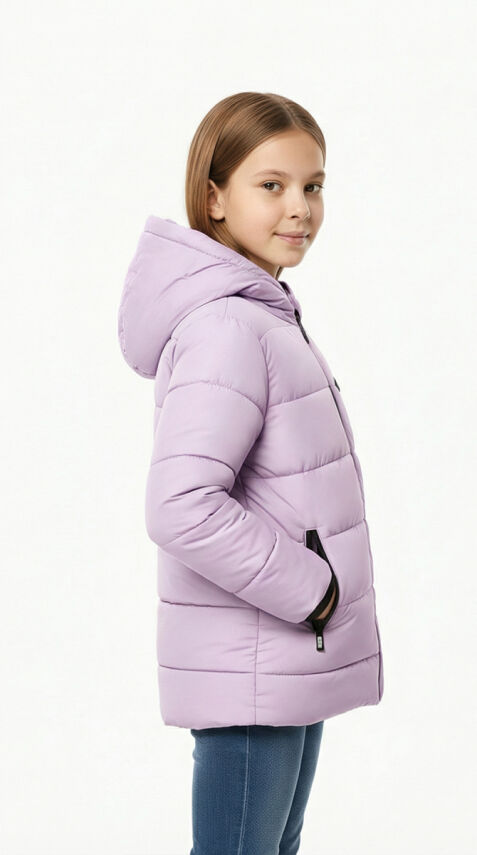 İçi Kürklü Su ve Rüzgar Geçirmez Kapüşonlu Kız Çocuk Mont - 28
