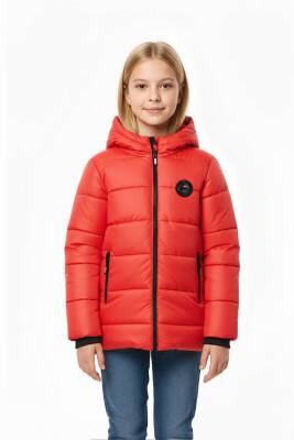 D1fference İçi Kürklü Cepli Kapüşonlu Jel Elyaflı Su ve Rügar Geçirmez Kız Çocuk Kışlık Mont - 7