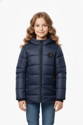 D1fference İçi Kürklü Cepli Kapüşonlu Jel Elyaflı Su ve Rügar Geçirmez Kız Çocuk Kışlık Mont - 13