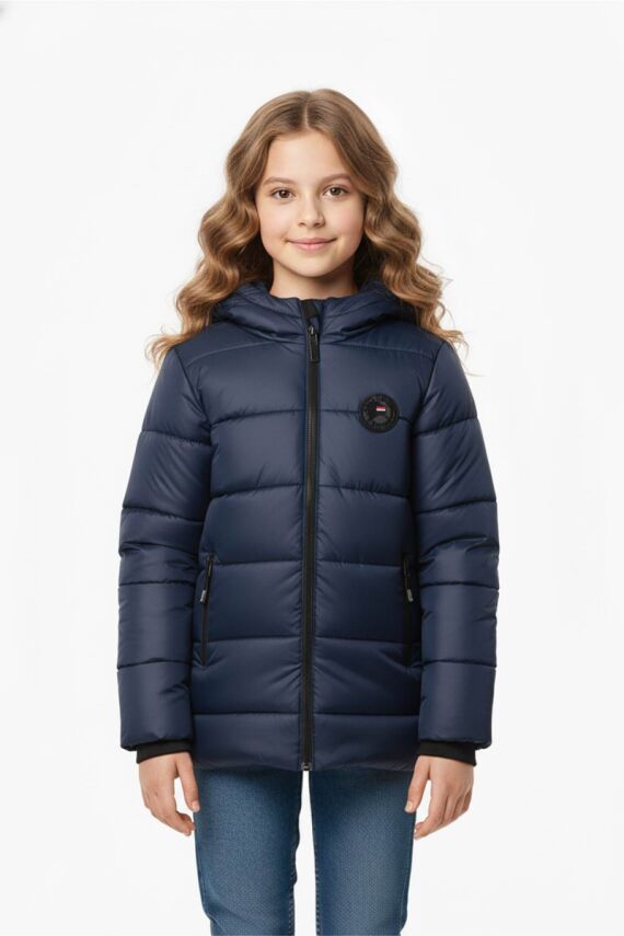 D1fference İçi Kürklü Cepli Kapüşonlu Jel Elyaflı Su ve Rügar Geçirmez Kız Çocuk Kışlık Mont - 13