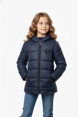 D1fference İçi Kürklü Cepli Kapüşonlu Jel Elyaflı Su ve Rügar Geçirmez Kız Çocuk Kışlık Mont - 16