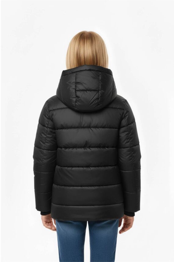 D1fference İçi Kürklü Cepli Kapüşonlu Jel Elyaflı Su ve Rügar Geçirmez Kız Çocuk Kışlık Mont - 23