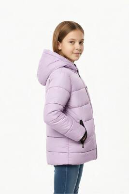 D1fference İçi Kürklü Cepli Kapüşonlu Jel Elyaflı Su ve Rügar Geçirmez Kız Çocuk Kışlık Mont - 26