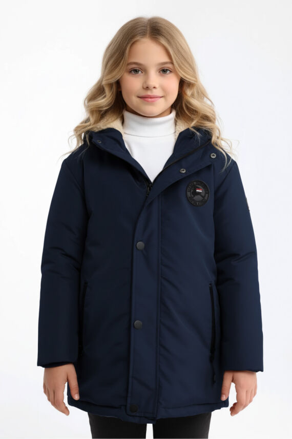 İçi Kürklü Su ve Rüzgar Geçirmez Kapüşonlu Kız Çocuk Mont - 4