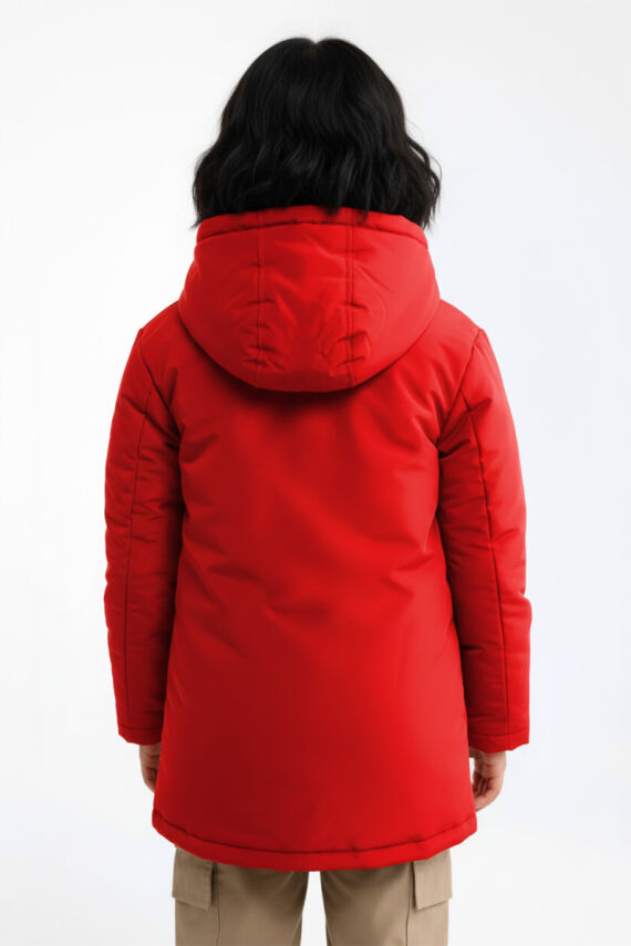 İçi Kürklü Su ve Rüzgar Geçirmez Kapüşonlu Kız Çocuk Mont - 10