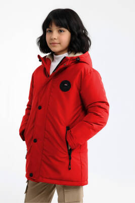 İçi Kürklü Su ve Rüzgar Geçirmez Kapüşonlu Kız Çocuk Mont - 7