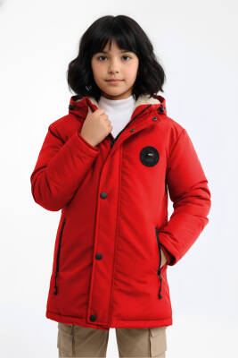 İçi Kürklü Su ve Rüzgar Geçirmez Kapüşonlu Kız Çocuk Mont - 8