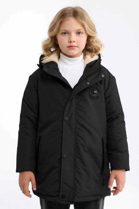 İçi Kürklü Su ve Rüzgar Geçirmez Kapüşonlu Kız Çocuk Mont - 16
