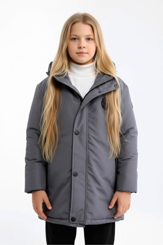 İçi Kürklü Su ve Rüzgar Geçirmez Kapüşonlu Kız Çocuk Mont - 21