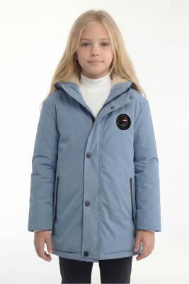 D1fference İçi Kürklü Cepli Kapüşonlu Jel Elyaflı Su ve Rügar Geçirmez Kız Çocuk Kışlık Mont - 3