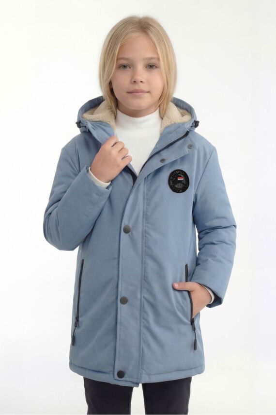 D1fference İçi Kürklü Cepli Kapüşonlu Jel Elyaflı Su ve Rügar Geçirmez Kız Çocuk Kışlık Mont - 2