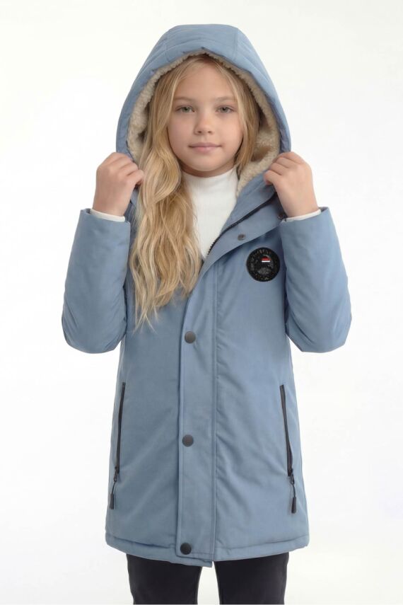 D1fference İçi Kürklü Cepli Kapüşonlu Jel Elyaflı Su ve Rügar Geçirmez Kız Çocuk Kışlık Mont - 4