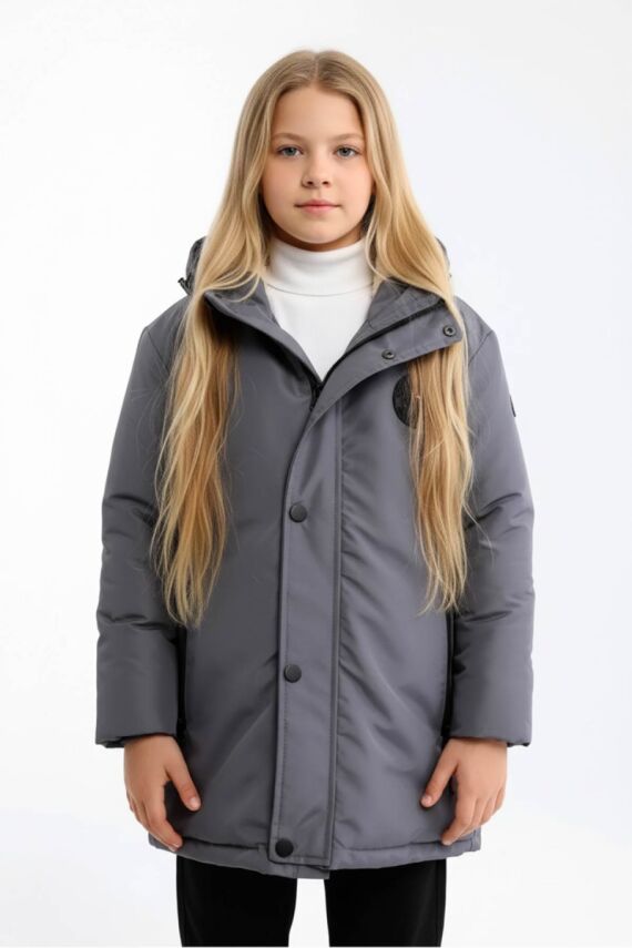 D1fference İçi Kürklü Cepli Kapüşonlu Jel Elyaflı Su ve Rügar Geçirmez Kız Çocuk Kışlık Mont - 26