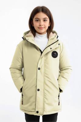 D1fference İçi Kürklü Cepli Kapüşonlu Jel Elyaflı Su ve Rügar Geçirmez Kız Çocuk Kışlık Mont - 32