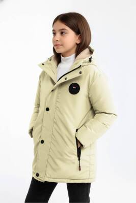 D1fference İçi Kürklü Cepli Kapüşonlu Jel Elyaflı Su ve Rügar Geçirmez Kız Çocuk Kışlık Mont - 33