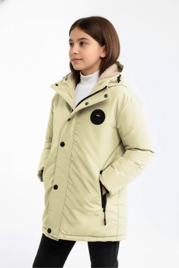 D1fference İçi Kürklü Cepli Kapüşonlu Jel Elyaflı Su ve Rügar Geçirmez Kız Çocuk Kışlık Mont - 33