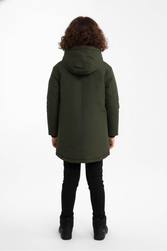 D1fference İçi Kürklü Cepli Kapüşonlu Jel Elyaflı Su ve Rügar Geçirmez Kız Çocuk Kışlık Mont - 41