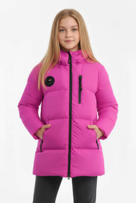 İçi Kürklü Su ve Rüzgar Geçirmez Kapüşonlu Kız Çocuk Mont - 3