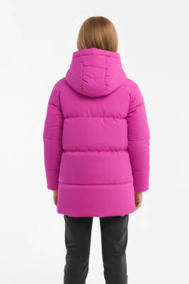 İçi Kürklü Su ve Rüzgar Geçirmez Kapüşonlu Kız Çocuk Mont - 5