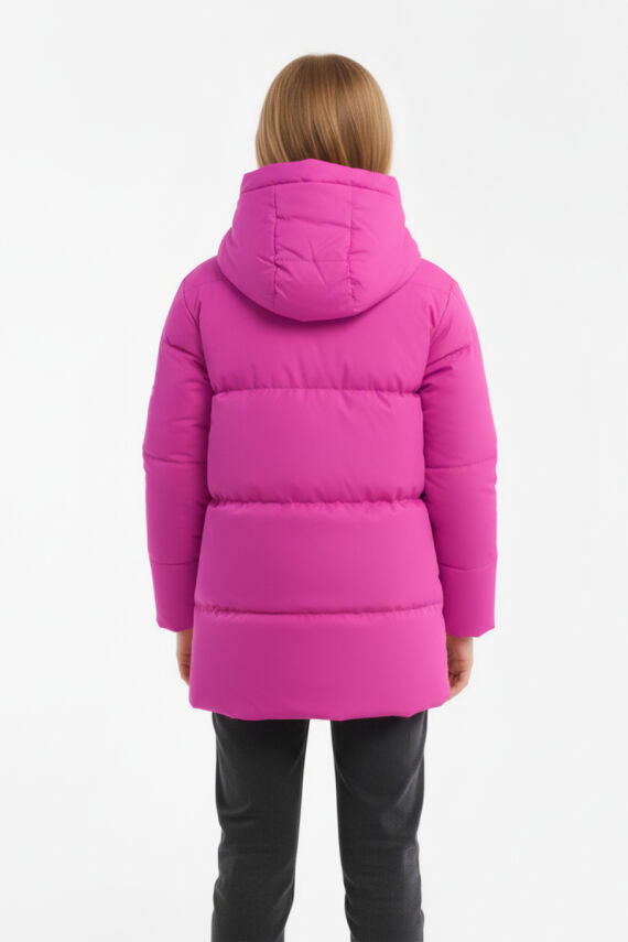 İçi Kürklü Su ve Rüzgar Geçirmez Kapüşonlu Kız Çocuk Mont - 5