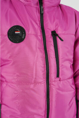 İçi Kürklü Su ve Rüzgar Geçirmez Kapüşonlu Kız Çocuk Mont - 6