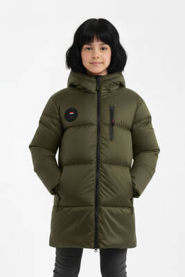 İçi Kürklü Su ve Rüzgar Geçirmez Kapüşonlu Kız Çocuk Mont - 9